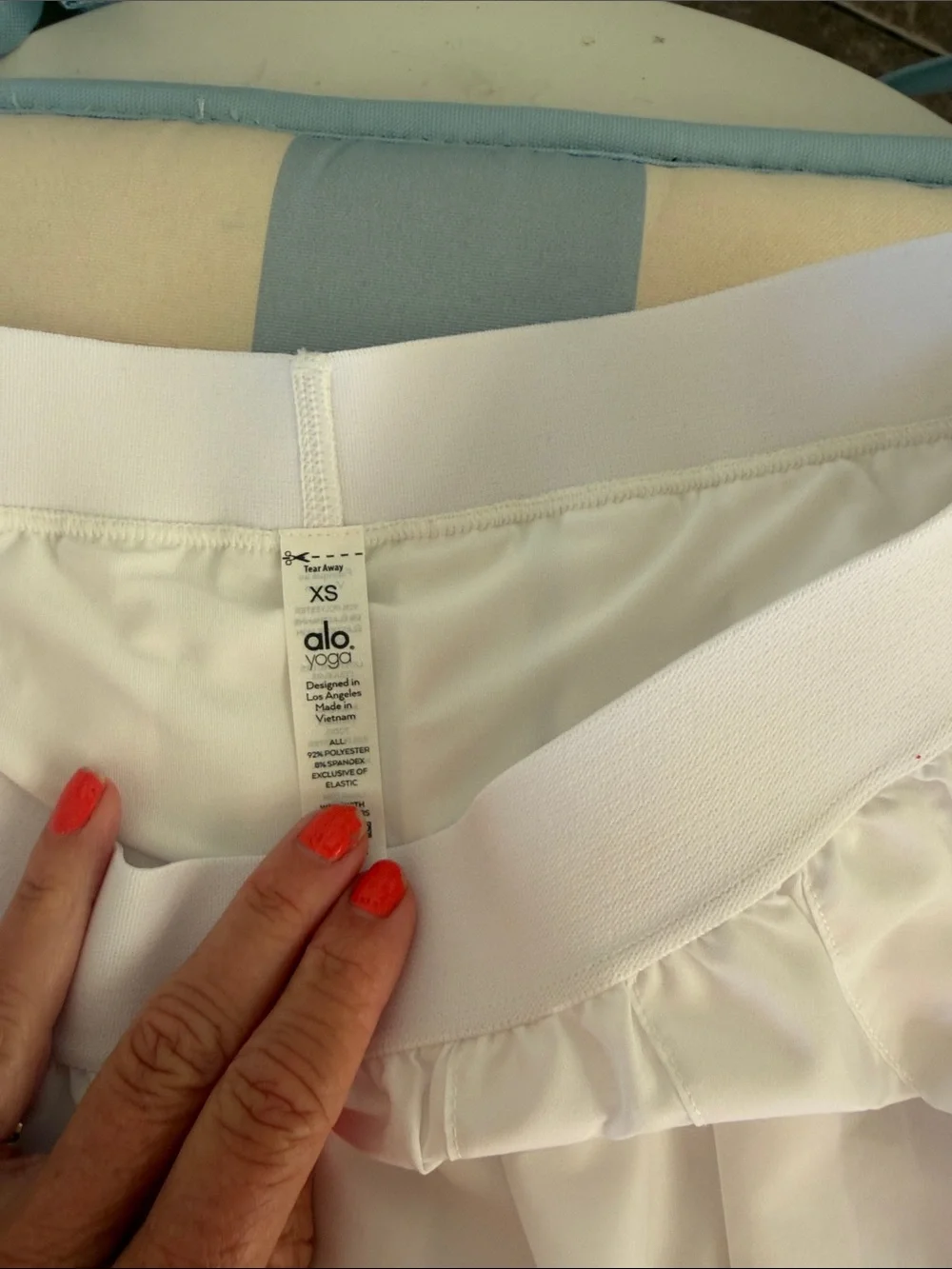 ALO Yoga NEW White Varsity Tennis Skirt